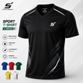 Sport T-Shirt V-Neck สีดำ